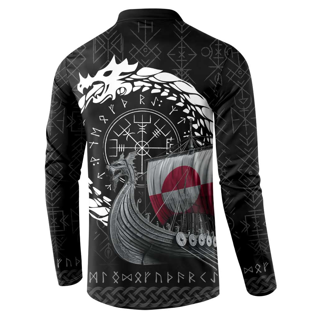 Greenland Viking Drakkar Button Sweatshirt Viking Blood - Wonder Print Shop