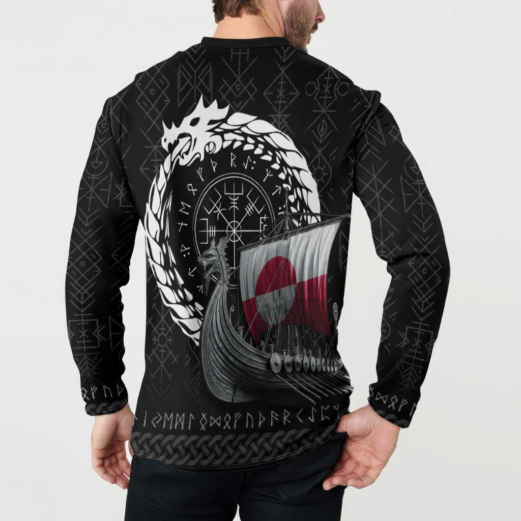 Greenland Viking Drakkar Button Sweatshirt Viking Blood - Wonder Print Shop