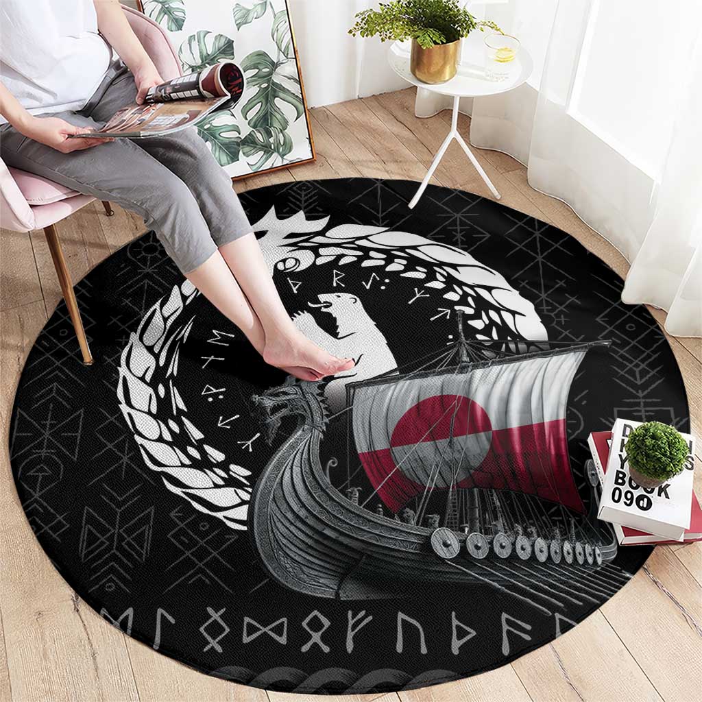 Greenland Viking Drakkar Round Carpet Viking Blood - Wonder Print Shop