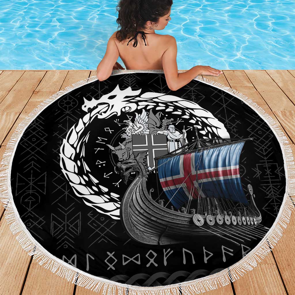 Iceland Viking Drakkar Beach Blanket Viking Blood - Wonder Print Shop