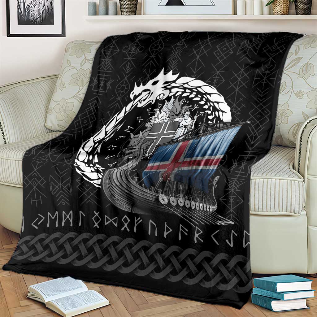 Iceland Viking Drakkar Blanket Viking Blood - Wonder Print Shop