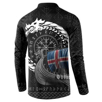 Iceland Viking Drakkar Button Sweatshirt Viking Blood - Wonder Print Shop