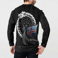 Iceland Viking Drakkar Button Sweatshirt Viking Blood - Wonder Print Shop
