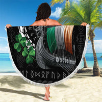 Ireland Viking Drakkar Beach Blanket Viking Blood - Wonder Print Shop