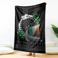 Ireland Viking Drakkar Blanket Viking Blood - Wonder Print Shop