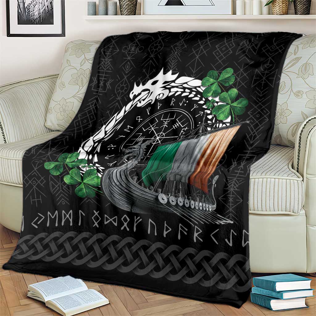 Ireland Viking Drakkar Blanket Viking Blood - Wonder Print Shop