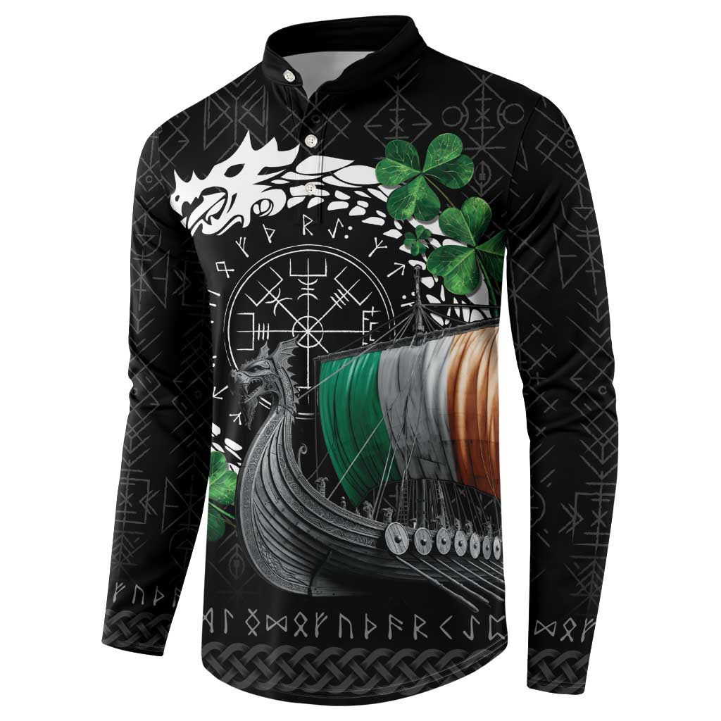 Ireland Viking Drakkar Button Sweatshirt Viking Blood - Wonder Print Shop