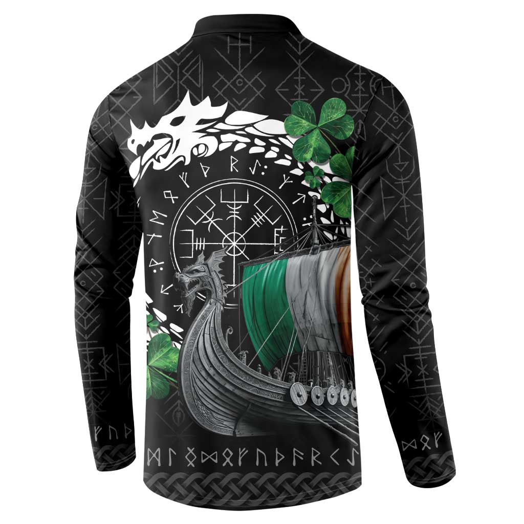 Ireland Viking Drakkar Button Sweatshirt Viking Blood - Wonder Print Shop