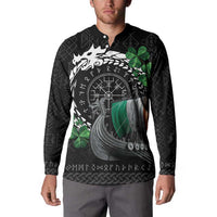 Ireland Viking Drakkar Button Sweatshirt Viking Blood - Wonder Print Shop