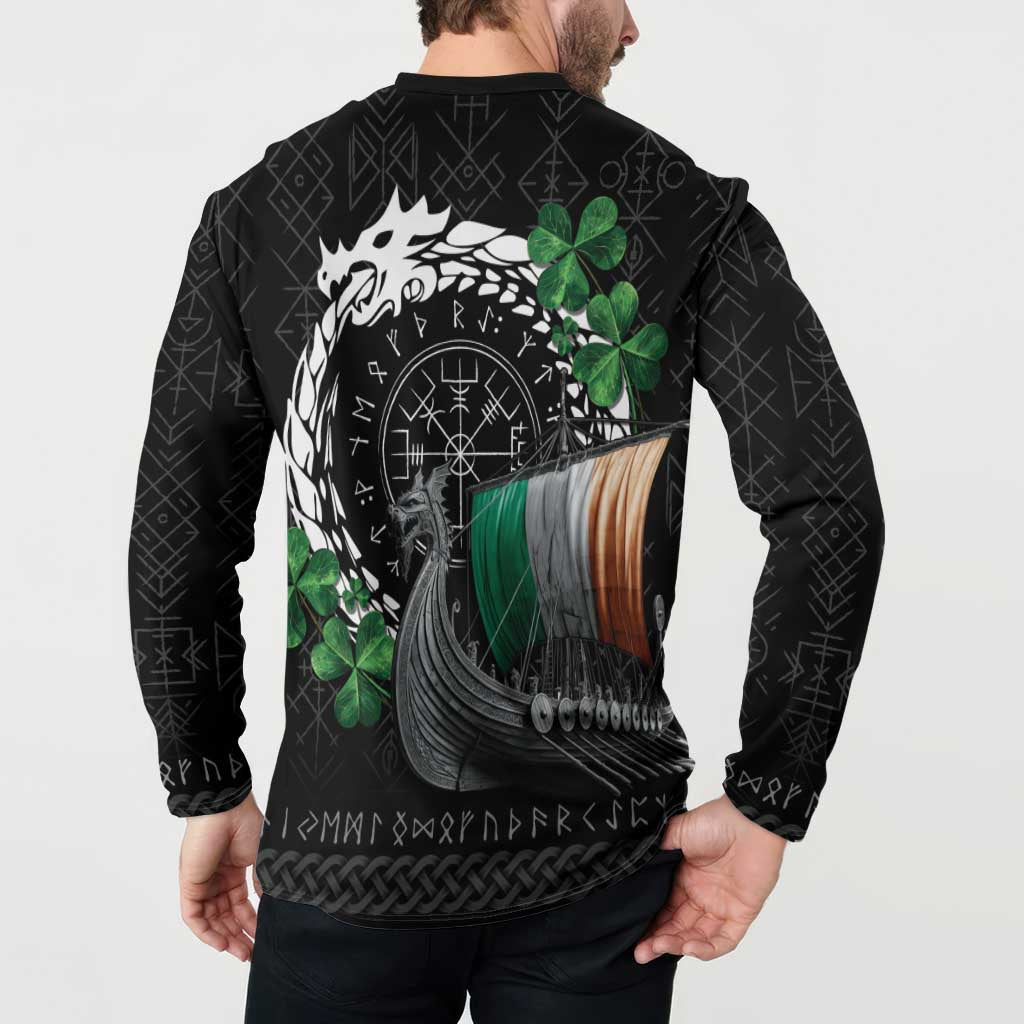 Ireland Viking Drakkar Button Sweatshirt Viking Blood - Wonder Print Shop