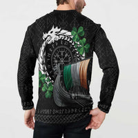 Ireland Viking Drakkar Button Sweatshirt Viking Blood - Wonder Print Shop