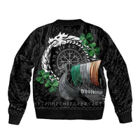 Ireland Viking Drakkar Sleeve Zip Bomber Jacket Viking Blood - Wonder Print Shop