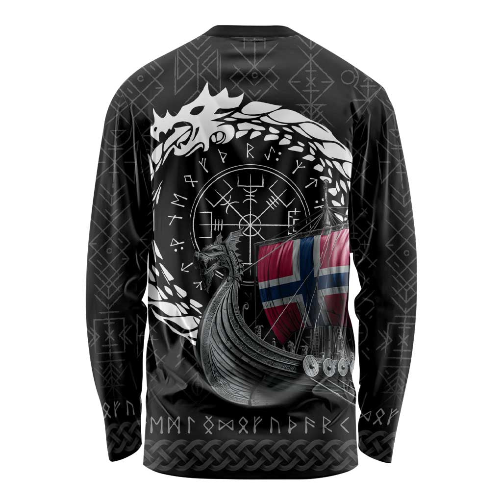 Norway Viking Drakkar Long Sleeve Shirt Viking Blood - Wonder Print Shop