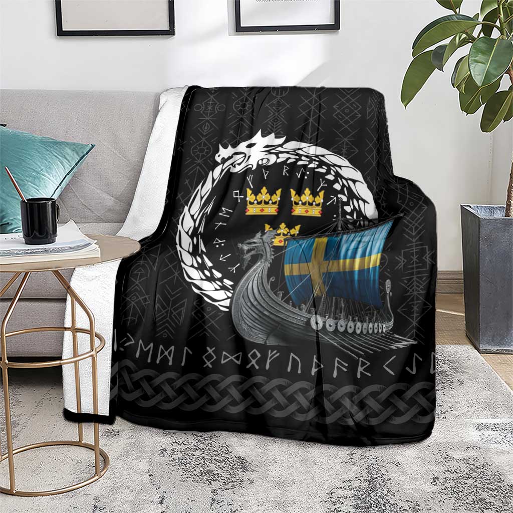 Sweden Viking Drakkar Blanket Viking Blood - Wonder Print Shop