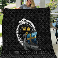 Sweden Viking Drakkar Quilt Viking Blood - Wonder Print Shop