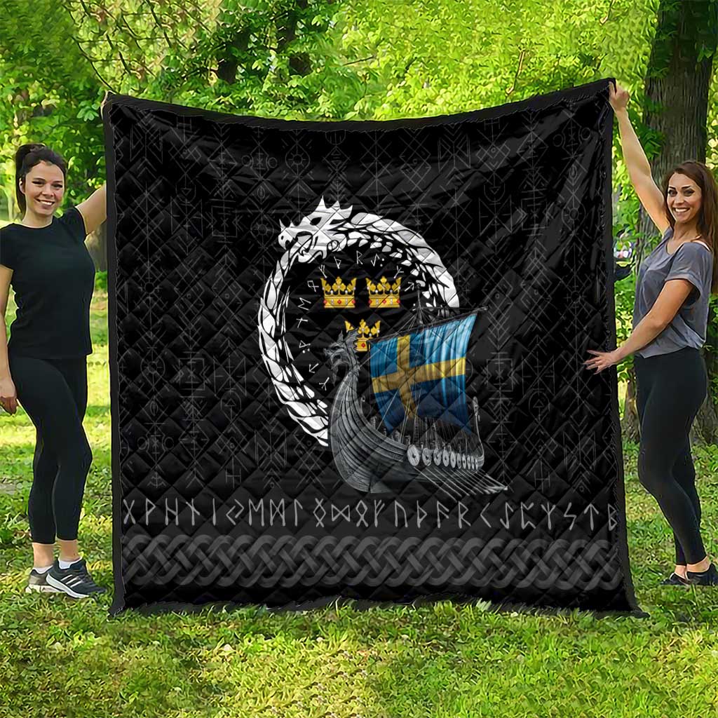 Sweden Viking Drakkar Quilt Viking Blood - Wonder Print Shop