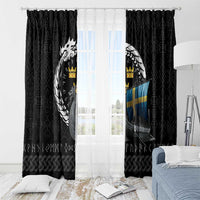 Sweden Viking Drakkar Window Curtain Viking Blood - Wonder Print Shop