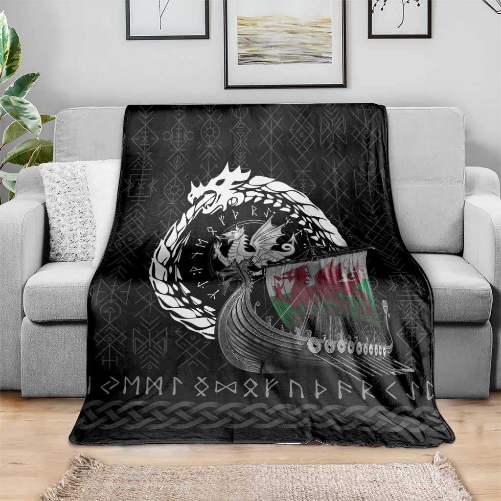 Wales Viking Drakkar Blanket Viking Blood - Wonder Print Shop