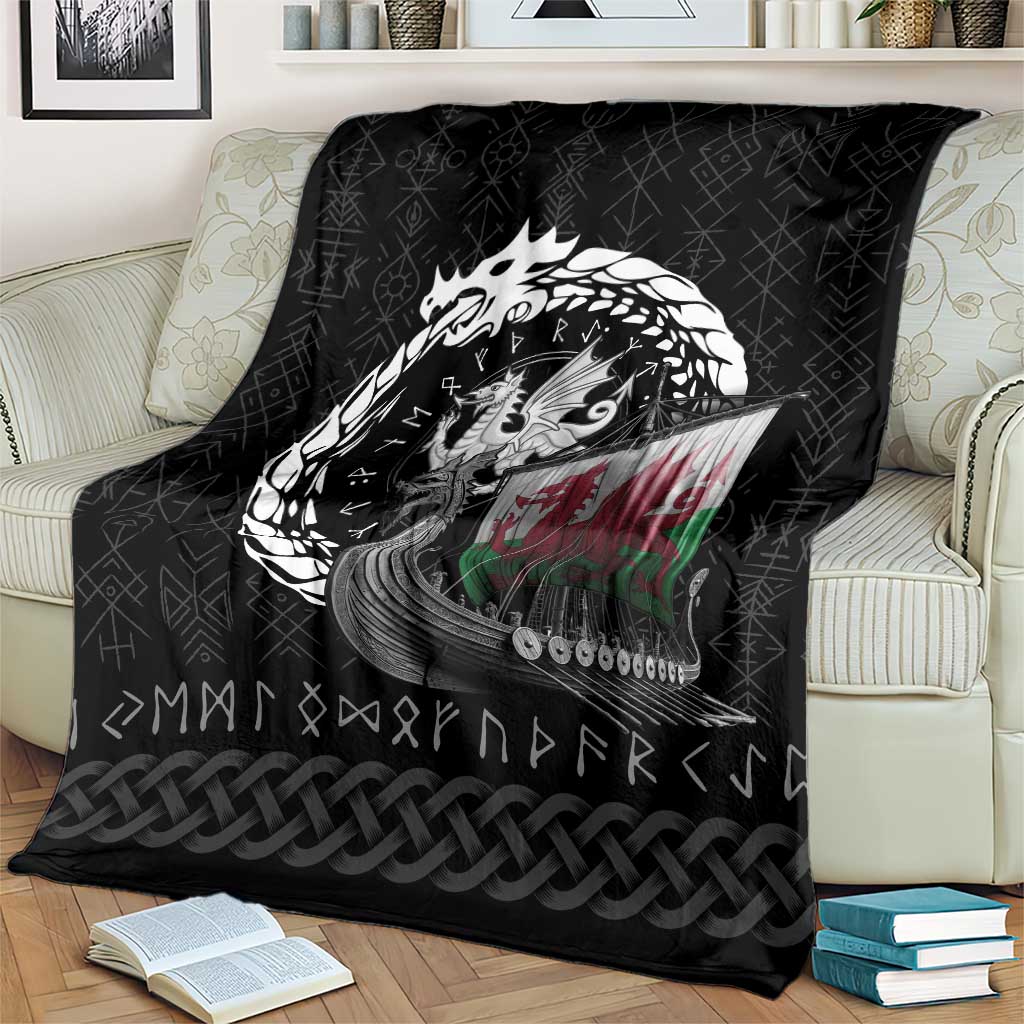 Wales Viking Drakkar Blanket Viking Blood - Wonder Print Shop
