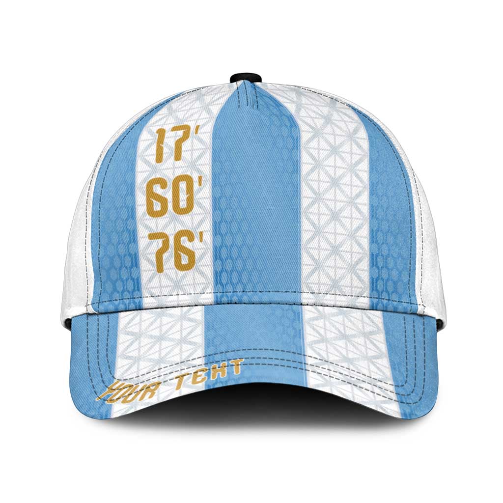 Argentina Hattrick WC26 Personalized Classic Cap Triple Strike Football Albiceleste Fan