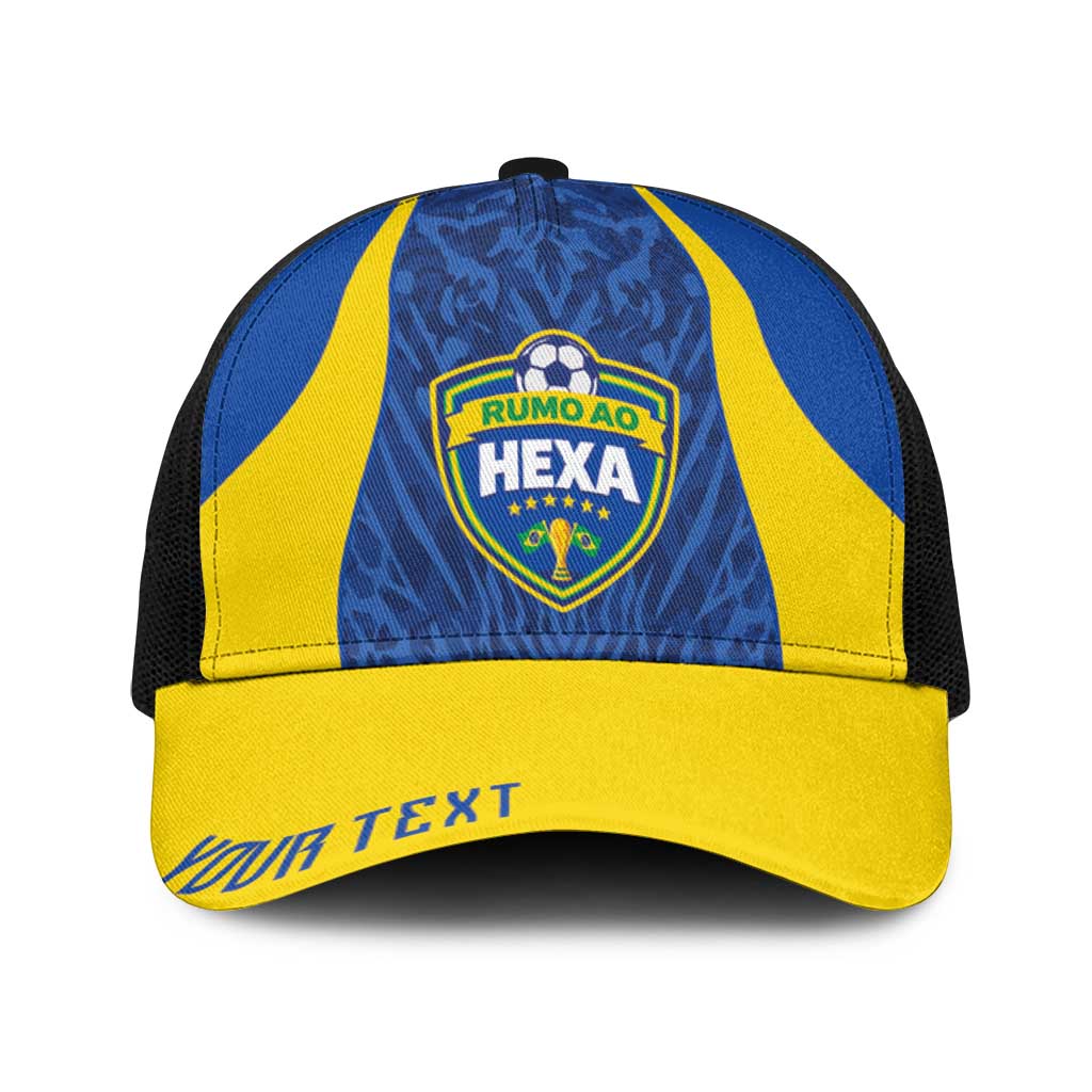 Vai Dar Brasil Personalized Baseball Net Cap Brasil Rumo ao Hexa Football Supporter