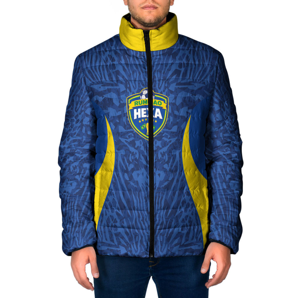 Vai Dar Brasil Custom Padded Jacket Brasil Rumo ao Hexa Football Supporter
