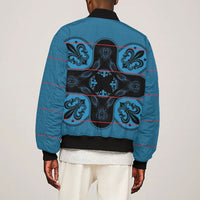 Bafokeng Rabbit Crown Palesa ea kharanium Bomber Jacket Blue Seanamarena Basotho Blanket Inspired