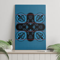 Bafokeng Rabbit Crown Palesa ea kharanium Canvas Wall Art Blue Seanamarena Basotho Blanket Inspired