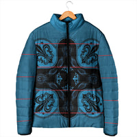 Bafokeng Rabbit Crown Palesa ea kharanium Padded Jacket Blue Seanamarena Basotho Blanket Inspired