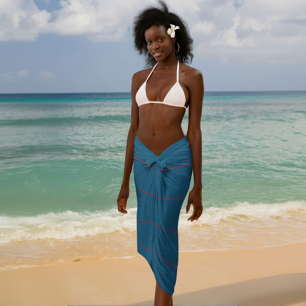 Bafokeng Rabbit Crown Palesa ea kharanium Sarong Blue Seanamarena Basotho Blanket Inspired