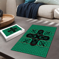 Bafokeng Rabbit Crown Palesa ea kharanium Puzzle Green Seanamarena Basotho Blanket Inspired