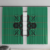 Bafokeng Rabbit Crown Palesa ea kharanium Window Curtain Green Seanamarena Basotho Blanket Inspired