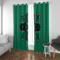 Bafokeng Rabbit Crown Palesa ea kharanium Window Curtain Green Seanamarena Basotho Blanket Inspired