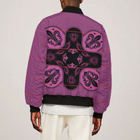Bafokeng Rabbit Crown Palesa ea kharanium Bomber Jacket Pink Seanamarena Basotho Blanket Inspired
