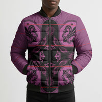 Bafokeng Rabbit Crown Palesa ea kharanium Bomber Puffer Jacket Pink Seanamarena Basotho Blanket Inspired