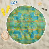 Green Hearts Crown Traditional Geometry Beach Blanket Seanamarena Basotho Blanket Inspired