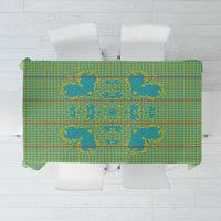 Green Hearts Crown Traditional Geometry Tablecloth Seanamarena Basotho Blanket Inspired