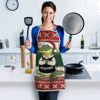 Funny Christmas Alligator Santa Apron Knitted Pattern - Wonder Print Shop