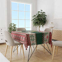 Funny Christmas Alligator Santa Tablecloth Knitted Pattern - Wonder Print Shop