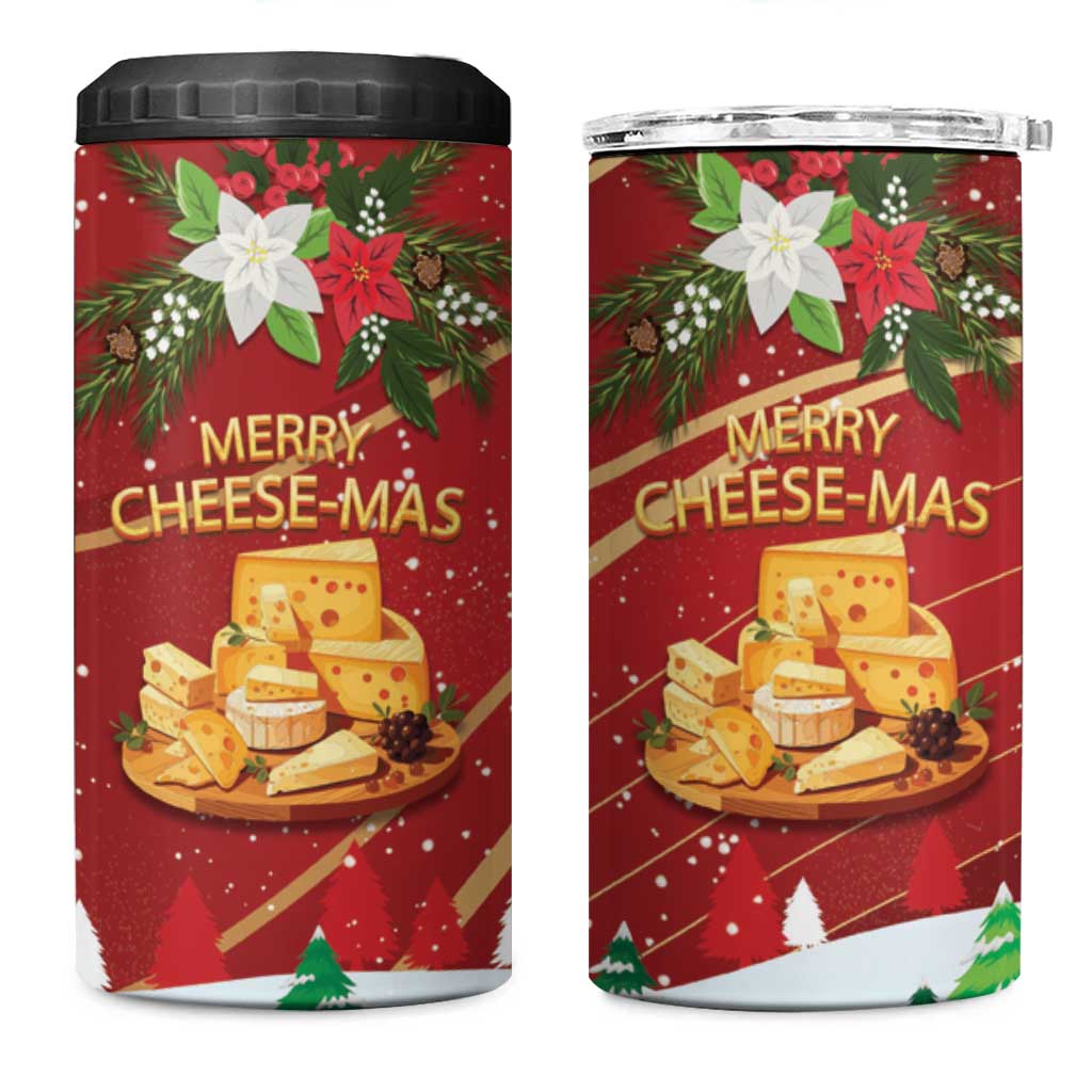 Merry Cheesemas 4 in 1 Can Cooler Tumbler Switzerland Frohe Weihnachten LT9 - Wonder Print Shop