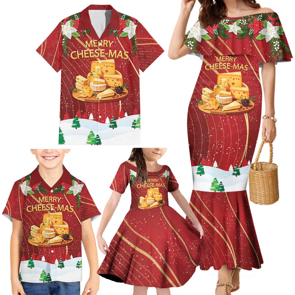 Merry Cheesemas Family Matching Mermaid Dress and Hawaiian Shirt Switzerland Frohe Weihnachten LT9 - Wonder Print Shop