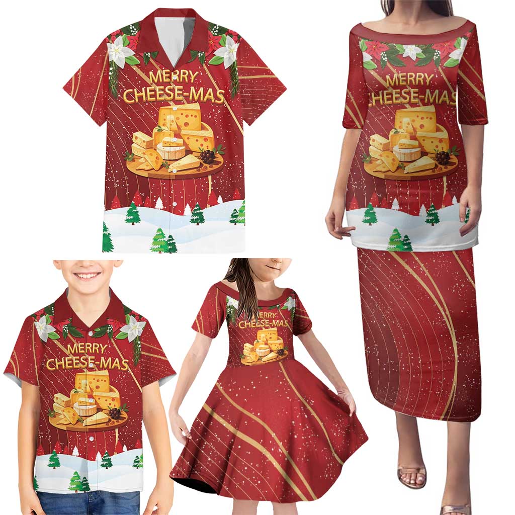 Merry Cheesemas Family Matching Puletasi and Hawaiian Shirt Switzerland Frohe Weihnachten - Wonder Print Shop