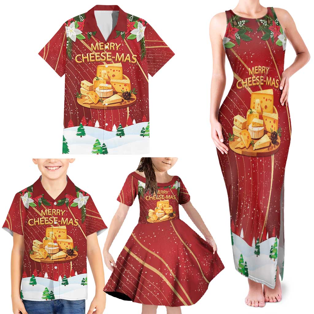 Merry Cheesemas Family Matching Tank Maxi Dress and Hawaiian Shirt Switzerland Frohe Weihnachten - Wonder Print Shop