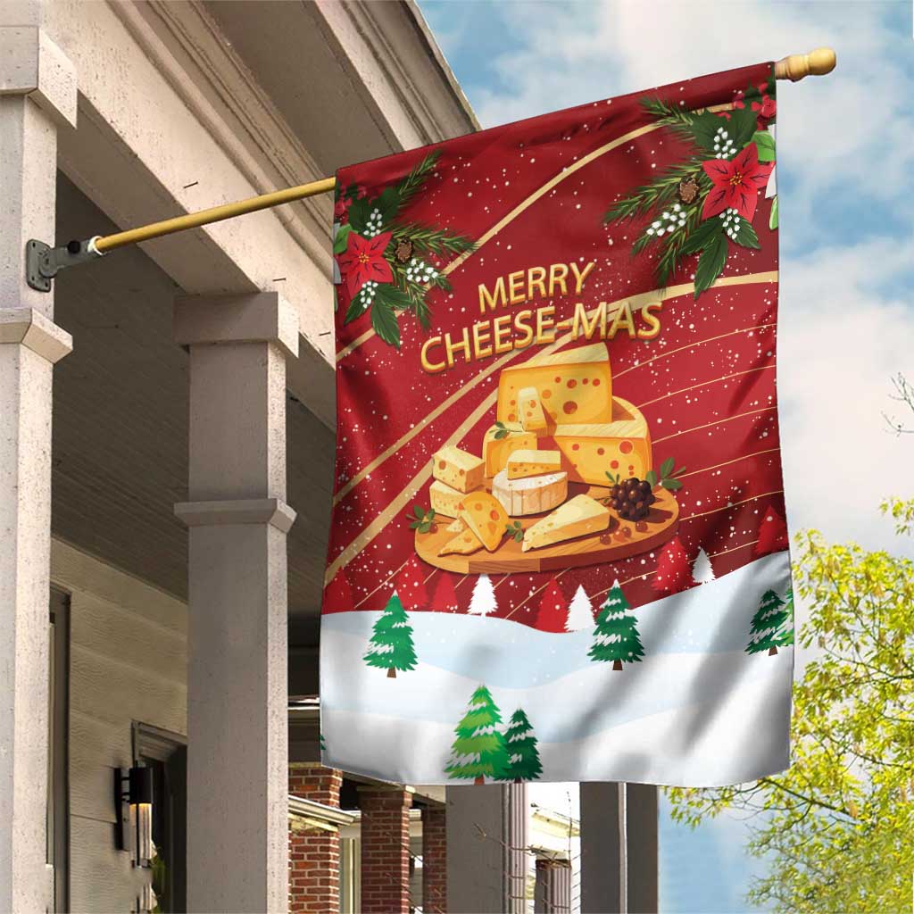 Merry Cheesemas Garden Flag Switzerland Frohe Weihnachten - Wonder Print Shop