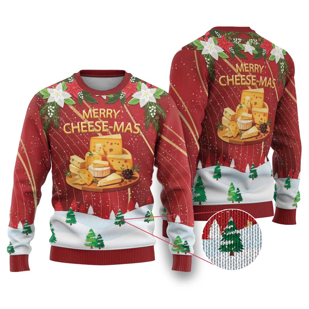 Merry Cheesemas Ugly Christmas Sweater Switzerland Frohe Weihnachten - Wonder Print Shop