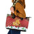 Merry Cheesemas Leather Tote Bag Switzerland Frohe Weihnachten - Wonder Print Shop