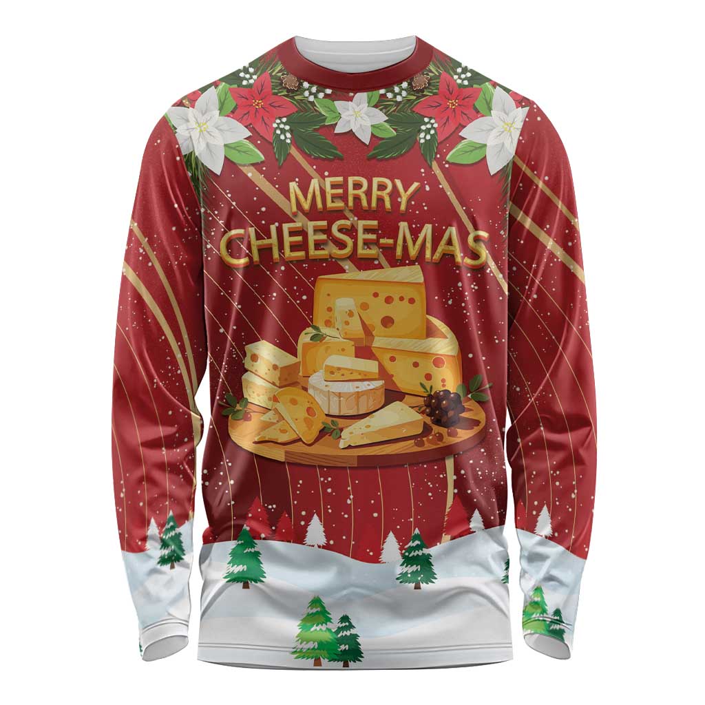 Merry Cheesemas Long Sleeve Shirt Switzerland Frohe Weihnachten - Wonder Print Shop