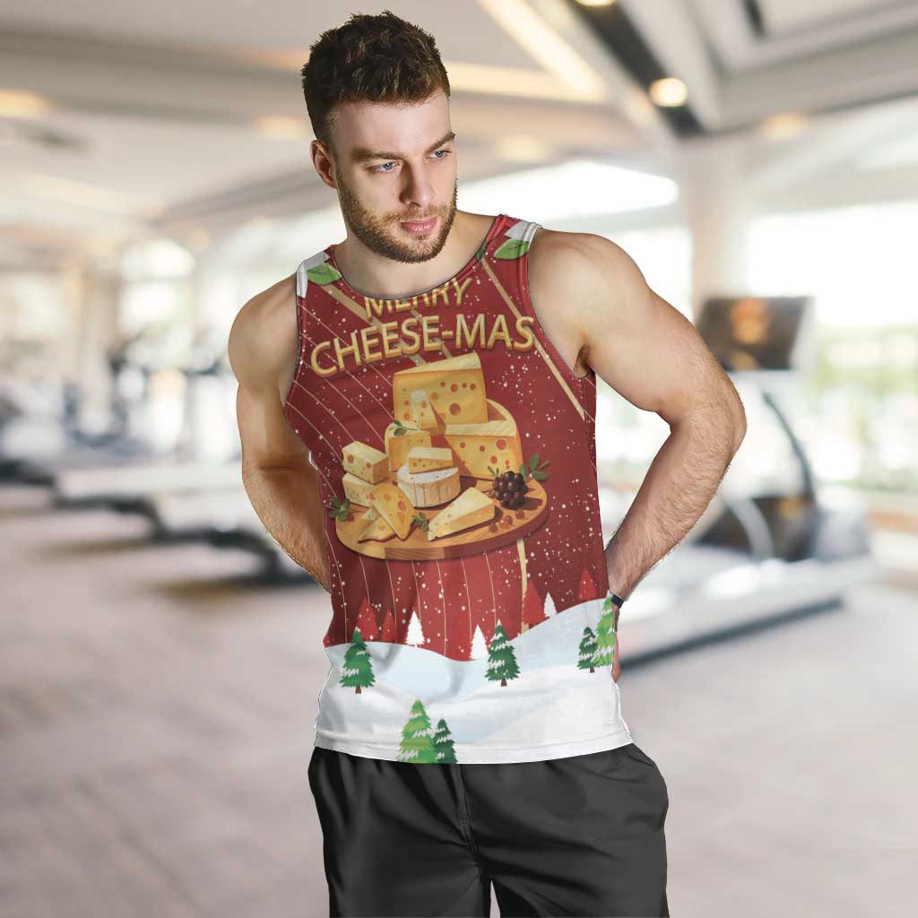 Merry Cheesemas Men Tank Top Switzerland Frohe Weihnachten - Wonder Print Shop