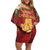 Merry Cheesemas Off Shoulder Short Dress Switzerland Frohe Weihnachten - Wonder Print Shop