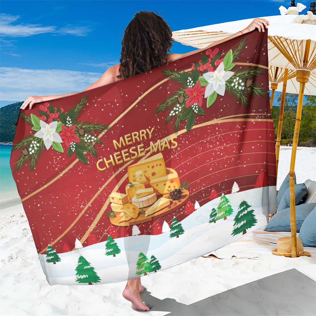 Merry Cheesemas Sarong Switzerland Frohe Weihnachten - Wonder Print Shop